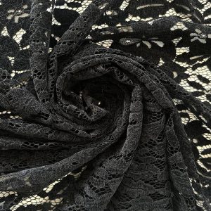 Velvety polyester lace