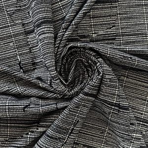 Stretch poly-viscose with Flock print