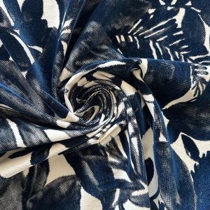 Cotton corduroy with Flock print