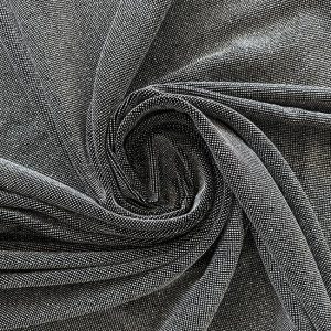 Viscose-silk with non-solid glitter Flock print