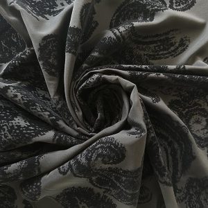 Acetate-silk with Flock print